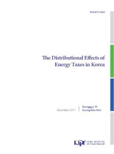 Distributional Effects, Energy Taxes